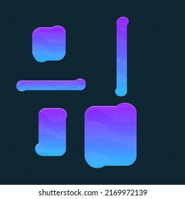 Game Ui Set Purple Blue Abstract Stock Vector (Royalty Free) 2169972139 ...