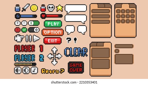 Game UI Starter pack in pixel art style