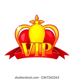 Game UI VIP Icon crown. Vector Design