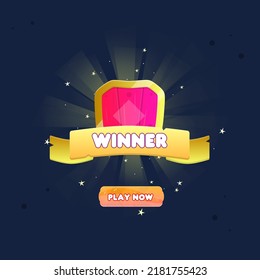 Game Ui Win Page Games Winner Stock Vector (royalty Free) 2181755423 