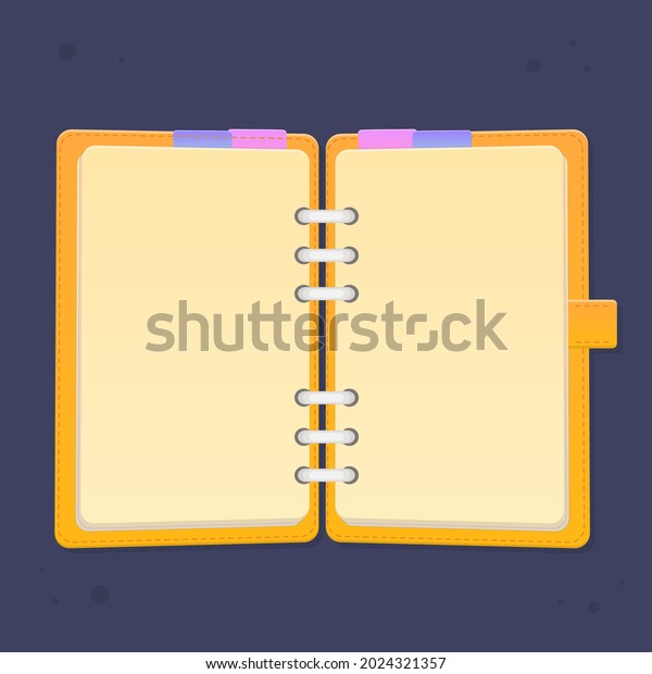 Game UI Window Copy\
Book  Bookmarks Note Pad Two Sides Cooking Cute Cartoon Orange\
Beige Vector Design