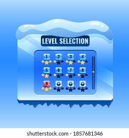 Game ui Winter Weihnachts-Selektionsplattform geeignet für 2D-Gui-Elemente Vektorgrafik