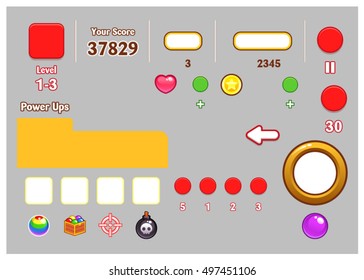 Game User Interface Templates.
Pack of graphical user interface templates to make a game.