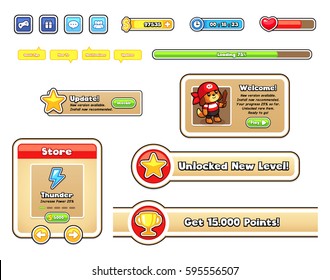 Game User Interface Templates.
Pack of graphical user interface templates to make a game.