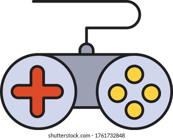 Game-Vektorflachfarbensymbol 