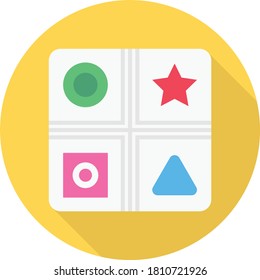 game vector flat color icon 