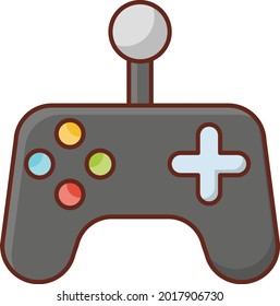 game vector flat color icon