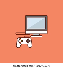 game vector flat color icon