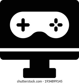 icono plano de glifo vector de juego