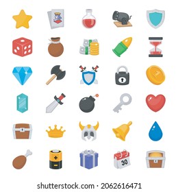 Juego de iconos de vector de juego para uso comercial
