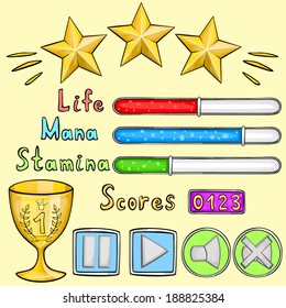 Game vector icons collection