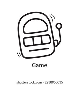 Game vector outline Icon Design illustration. Entertainment Symbol on White background EPS 10 File