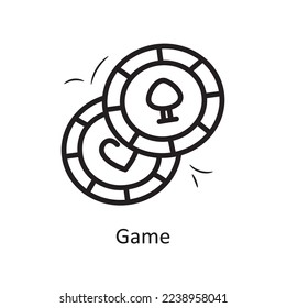 Game vector outline Icon Design illustration. Entertainment Symbol on White background EPS 10 File