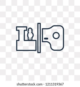 Game vector outline icon isolated on transparent background, high quality linear Game transparency concept can be used web and mobile