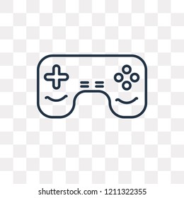 Game vector outline icon isolated on transparent background, high quality linear Game transparency concept can be used web and mobile