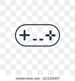 Game vector outline icon isolated on transparent background, high quality linear Game transparency concept can be used web and mobile