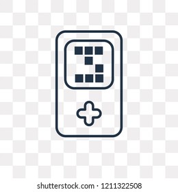 Game vector outline icon isolated on transparent background, high quality linear Game transparency concept can be used web and mobile