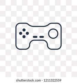 Game vector outline icon isolated on transparent background, high quality linear Game transparency concept can be used web and mobile