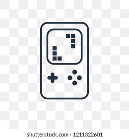 Game vector outline icon isolated on transparent background, high quality linear Game transparency concept can be used web and mobile