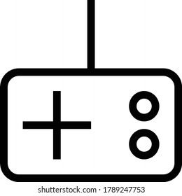 game vector thin line icon 