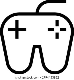 game vector thin line icon 