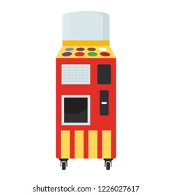 
A game vending machine to play games after insertion of a coin 
