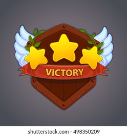 Game victory stars, cartoon assets for the game design