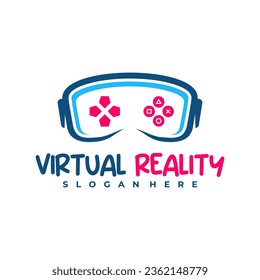 Game Virtual Reality logo design Template. Creative Virtual Reality logo vector illustration.