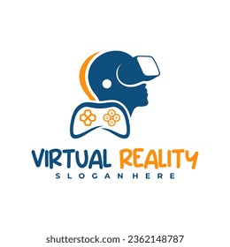 Game Virtual Reality logo design Template. Creative Virtual Reality logo vector illustration.