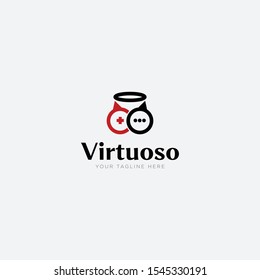 game virtuoso logo designs and angels logo