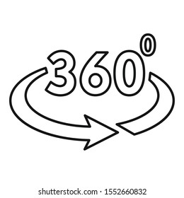 Game vr simulation icon. Outline game vr simulation vector icon for web design isolated on white background