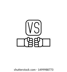 game, vs icon. Simple thin line, outline vector of esport icons for UI and UX, website or mobile application