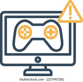   Game warning Vector Icon which is suitable for commercial work and easily modify or edit it
