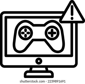 Game warning Vector Icon which is suitable for commercial work and easily modify or edit it
