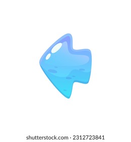 Interfaz de usuario del botón de agua del juego. Elemento del kit del botón azul Aqua. Ilustración de dibujos animados. Ui de juego para la aplicación y el menú.