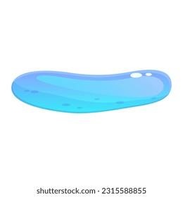 Game water Button UI. Aqua Blue Button kit element. Vector Cartoon Illustration. Game ui for app and menu.