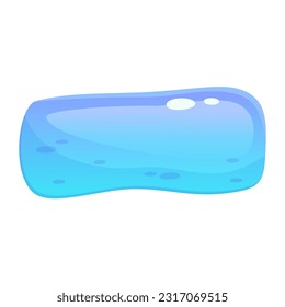 Game Water Button UI. Aqua Blue Button Kit Element. Vektorgrafik-Illustration. Game ui für App und Menü.