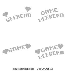 game weekend icon on a white background, vector illustration