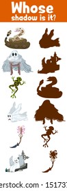 game where whose shadow monsters halloween holiday for children