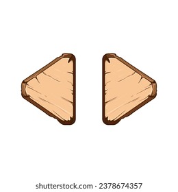 game wooden button cartoon. texture banner, app interface, wood board game wooden button sign. isolated symbol vector illustration