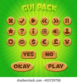 GAME WOODEN BUTTON PACK