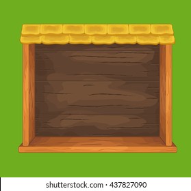Game wooden shelf window