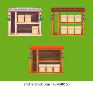 Game wooden store windows set