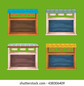 Game wooden store windows set