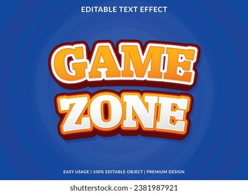 game zone editable text effect template use for business brand and logo