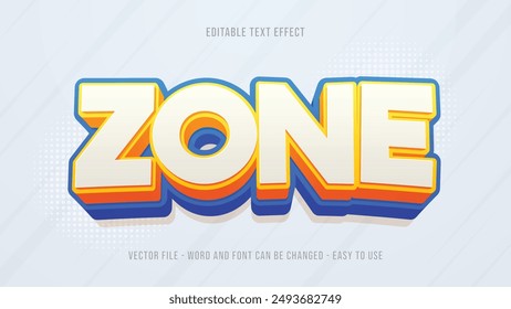 Game zone editable text effect