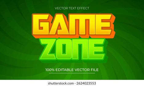 Game Zone Editable text effect Bold and strong style