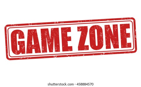 Game zone grunge rubber stamp on white background, vector illustration