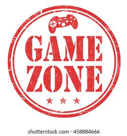 Game zone grunge rubber stamp on white background, vector illustration