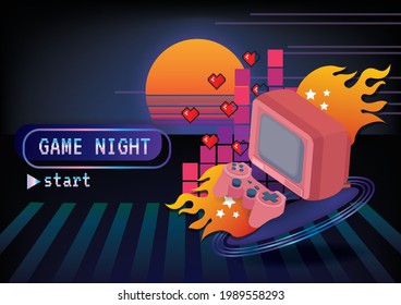 Game zone game icon background vector 